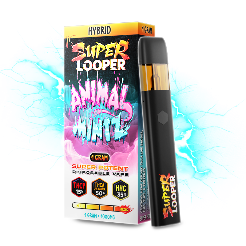 Super Looper Live Badder Animal Mintz, THCP, THCA, HHC Disposable DAB pen  1G - CBD Bratislava by Hemp Brothers